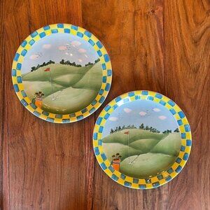 NOHO STUDIOS Golf Plates Set of 2